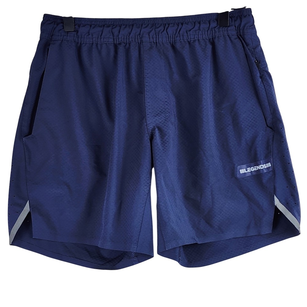 Legends Luka Athletic Shorts‎ Mens Small Navy Blue Perforated Gym Training 7in